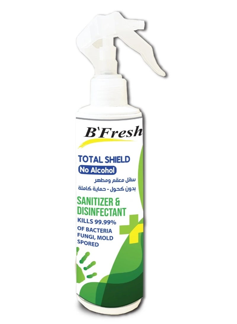 B-Fresh Total Shield No Alcohol Sanitizer and Disinfectant - 250 ml